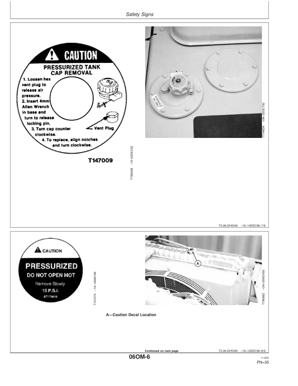 John Deere 110 Excavators Operator’s Manuals (OMT185531) Workshop Guide