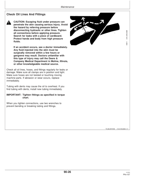 John Deere 653G Tracked Feller Bunchers Operator’s Manuals (OMT185542) Workshop Guide