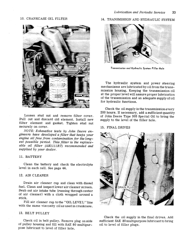 John Deere 2010 Row Crop Utility Tractors (029001-) Operator’s Manual (OMT18596) Workshop Guide