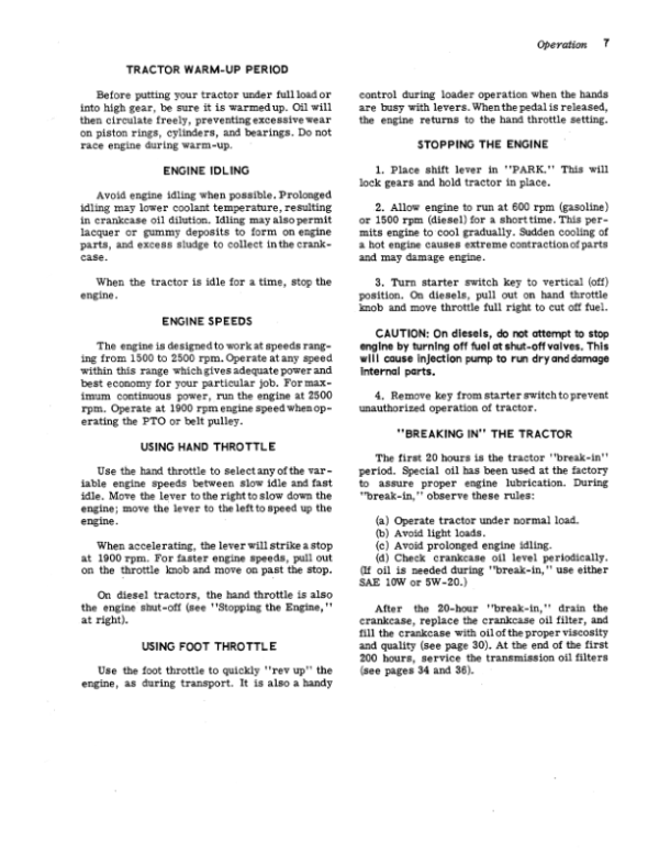 John Deere 2010 Tractors Operator’s Manuals (OMT18599) Workshop Guide