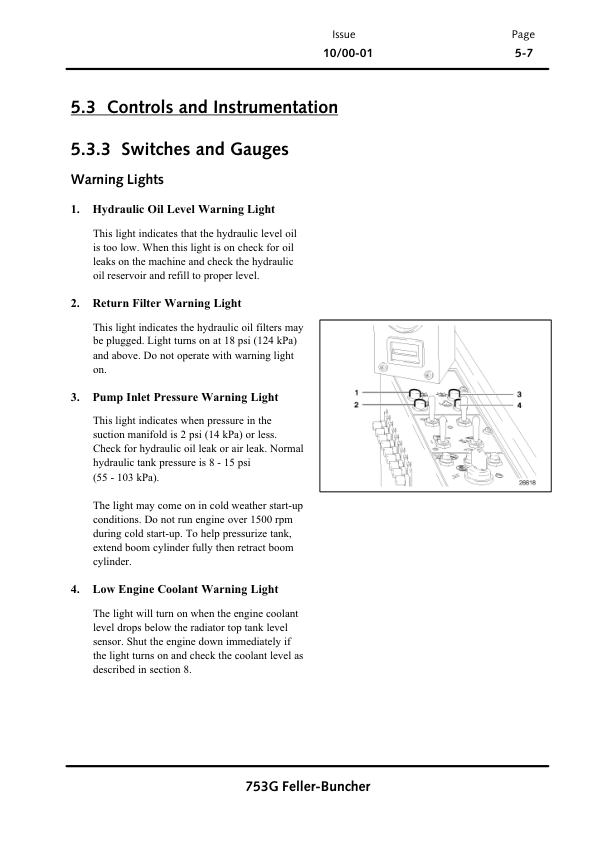 John Deere 753G Tracked Feller Bunchers Operator’s Manuals (OMT186072) Workshop Guide
