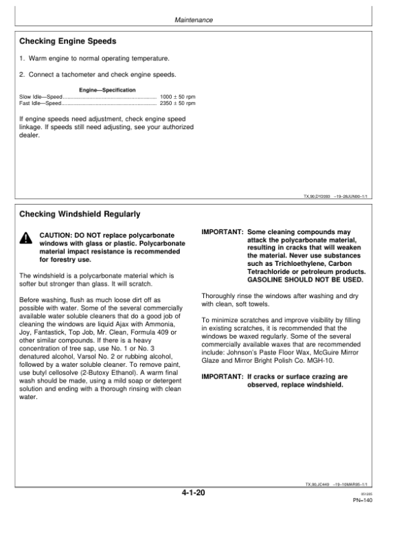 John Deere 643H, 843H, 740, 840 Wheeled Feller Bunchers Operator’s Manuals (OMT186093) Workshop Guide