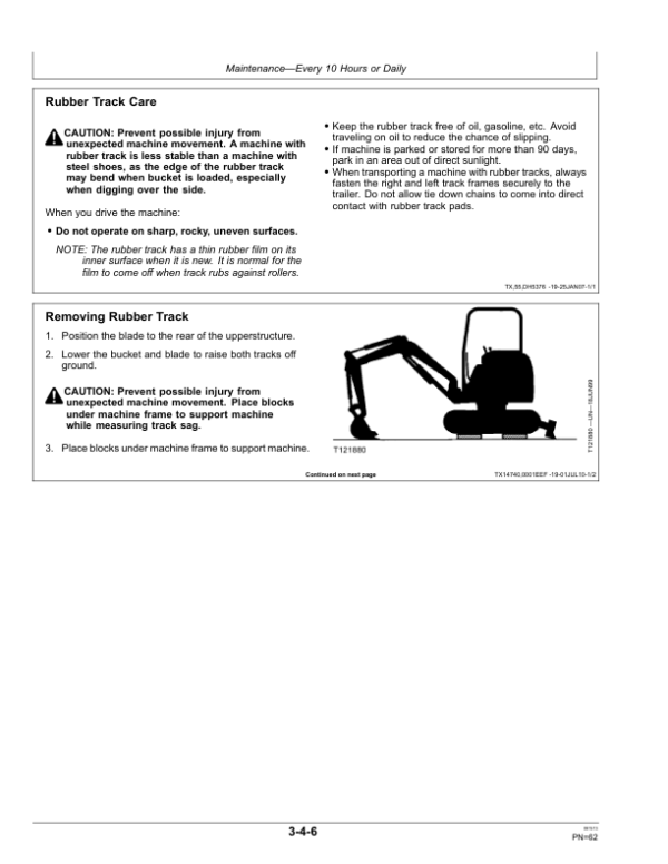 John Deere 27CZTS, 35CZTS Excavators Operator’s Manuals (OMT190898) Workshop Guide