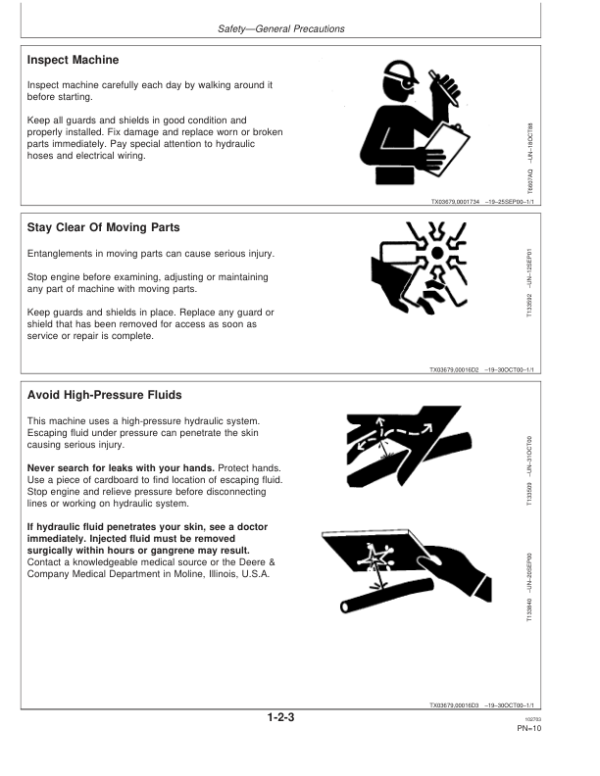 John Deere 624H, TC62H, TC 624HLL Loaders Operator’s Manuals (OMT195360) Workshop Guide