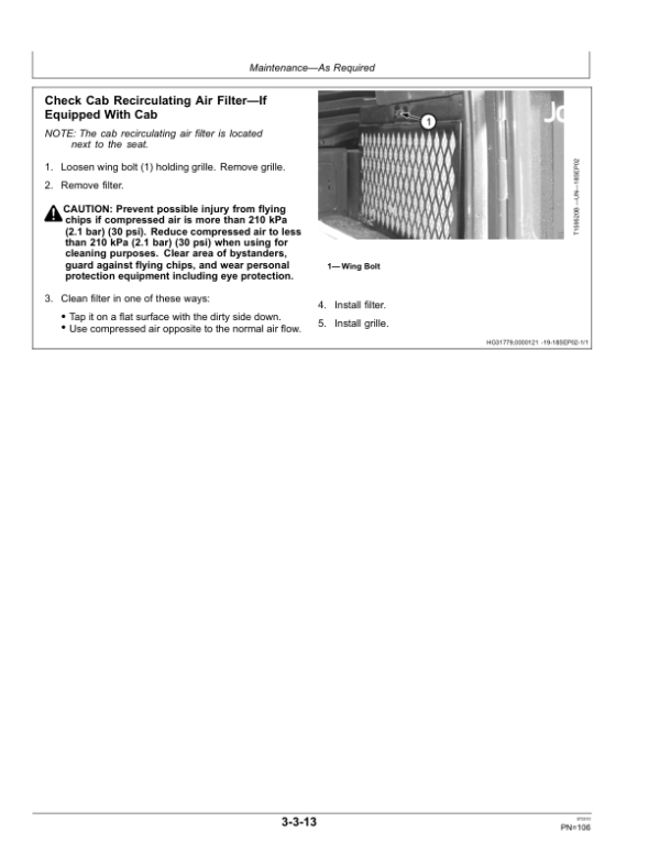 John Deere 444J, 544J, 624J Loaders Operator’s Manuals (OMT197190) Workshop Guide