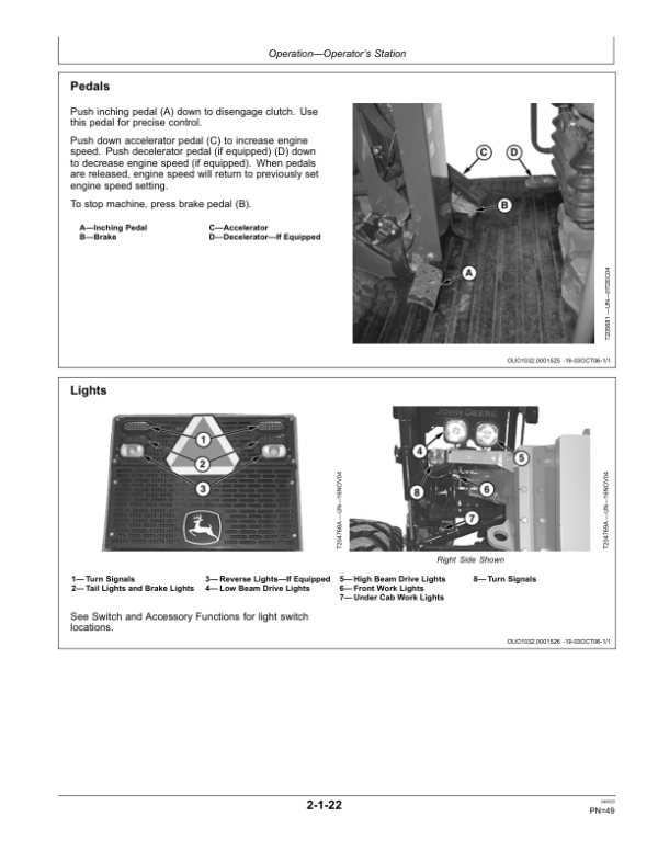 John Deere 670D, 672D, 770D, 772D, 870D, 872D Motor Graders Operator’s Manuals (OMT202890) Workshop Guide