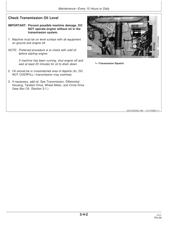John Deere 670CII, 670CHII, 672CHII, 770CII, 770CHII, 772CHII Motor Graders Operator’s Manuals (OMT204247) Workshop Guide