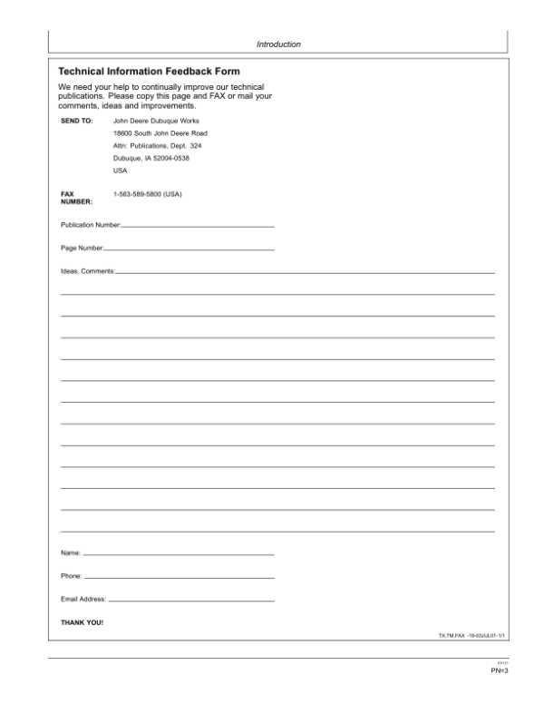 John Deere PR72B, PR84B, PR96B, PR60 Attachments Operator’s Manuals (OMT209893) Workshop Guide