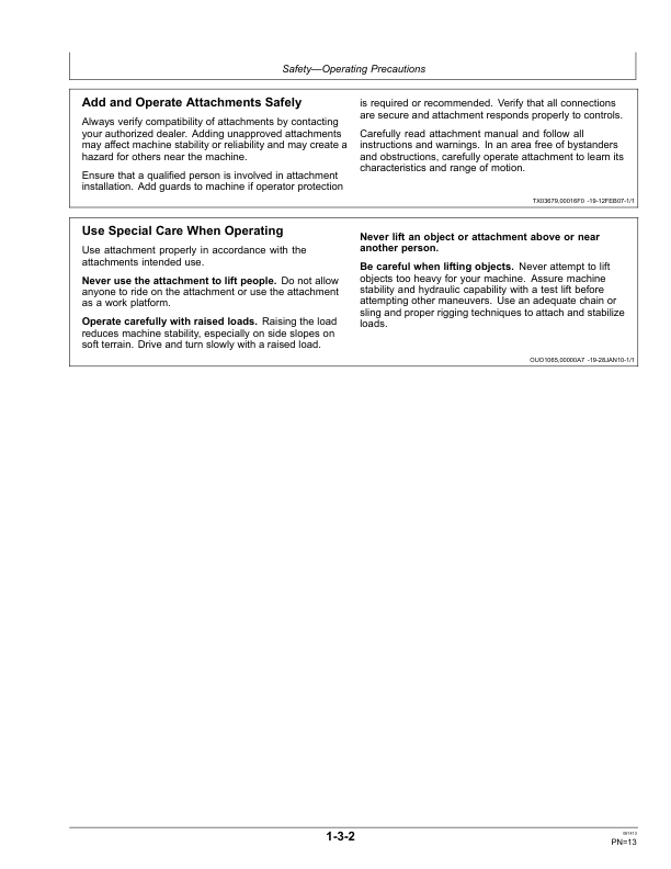John Deere RT52, RT66 Attachments Operator’s Manuals (OMT229529) Workshop Guide