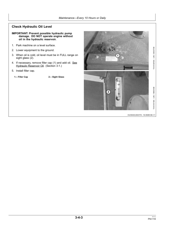 John Deere 544J Loaders Operator’s Manuals (OMT229869) Workshop Guide