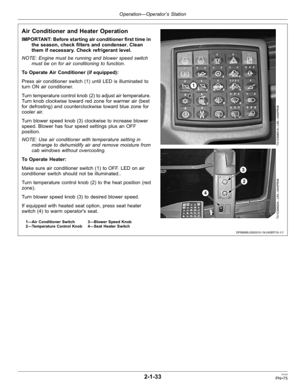 John Deere 724K Loaders Operator’s Manuals (OMT231733) Workshop Guide