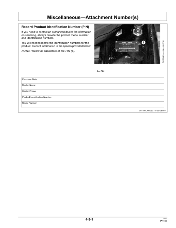 John Deere HH15, HH30, HH50, HH75 Worksite Pro Attachments Operator’s Manuals (OMT235541) Workshop Guide