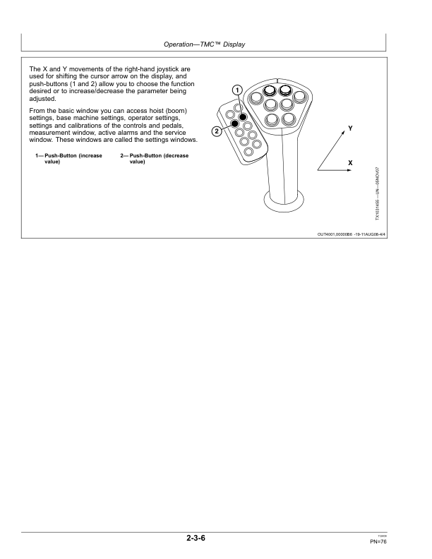 John Deere 853JH, 903JH, 909JH Tracked Harvesters Operator’s Manuals (OMT238858) Workshop Guide