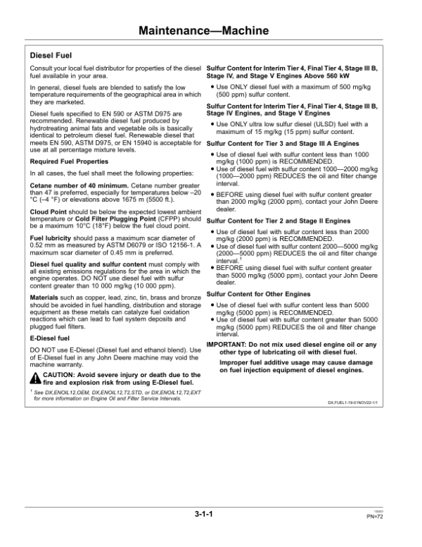 John Deere 135D Excavators Operator’s Manuals (OMT239673) Workshop Guide