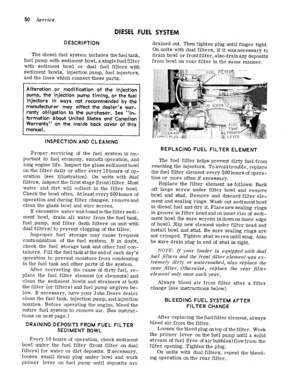 John Deere 400 Tractors Operator’s Manuals (OMT24465) Workshop Guide