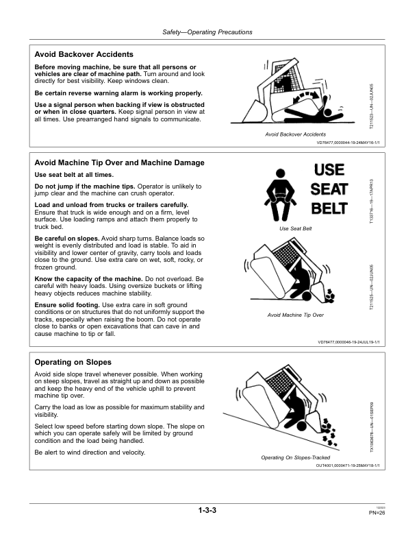 John Deere 329D, 333D Skid Steers Operator’s Manuals (OMT253017) Workshop Guide