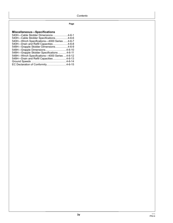 John Deere 540H, 548H Skidders Operator’s Manuals (OMT253887) Workshop Guide