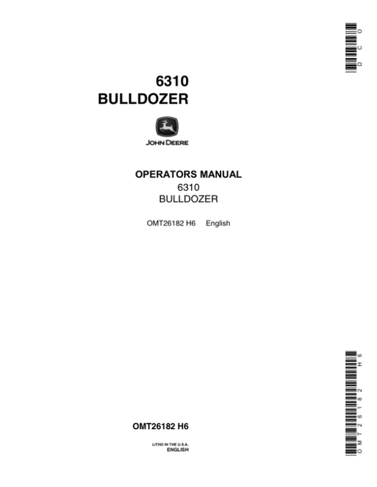 John Deere 6310 Attachments Operator’s Manuals (OMT26182) Workshop Guide
