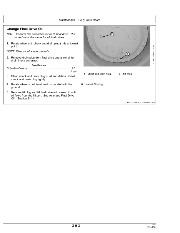 John Deere 350D SERIES II, 400D SERIES II Articulated Dump Trucks Operator’s Manuals (OMT263511) Workshop Guide