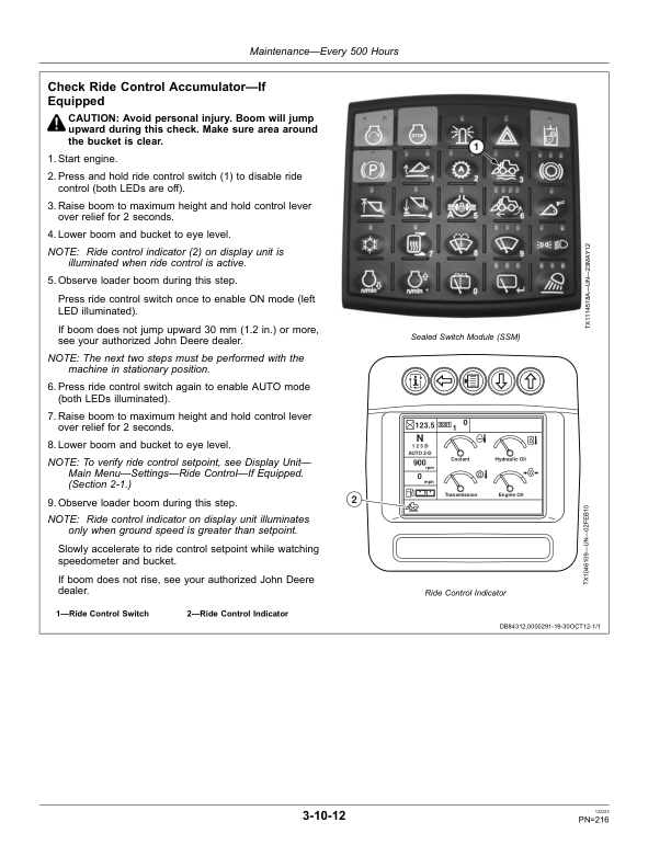 John Deere 644K HYBRID Loaders Operator’s Manuals (OMT276750) Workshop Guide