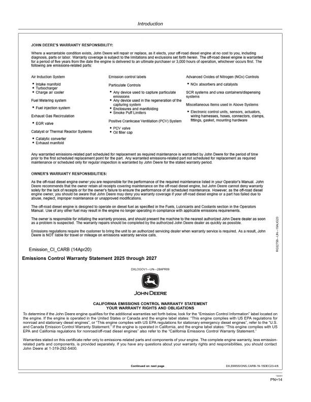 John Deere 250GLC, 290GLC Excavators Operator’s Manuals (OMT289049) Workshop Guide