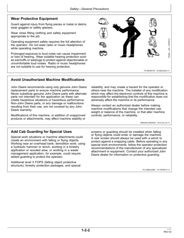 John Deere 670GLC Excavators Operator’s Manuals (OMT293264) Workshop Guide