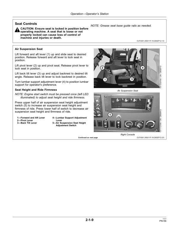 John Deere 315SK Backhoe Loaders Operator’s Manuals (OMT305682) Workshop Guide