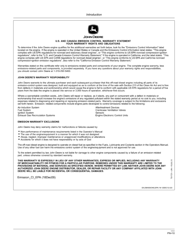 John Deere 160GLC, 180GLC Excavators Operator’s Manuals (OMT306200) Workshop Guide