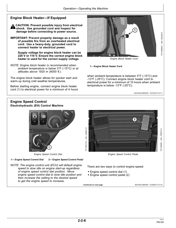 John Deere 318E, 320E, 324E Skid Steers Operator’s Manuals (OMT312630) Workshop Guide
