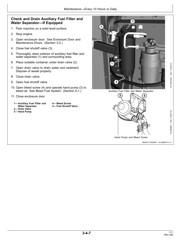 John Deere 803MH, 853MH, 859MH Tracked Harvesters Operator’s Manuals (OMT334797X19) Workshop Guide