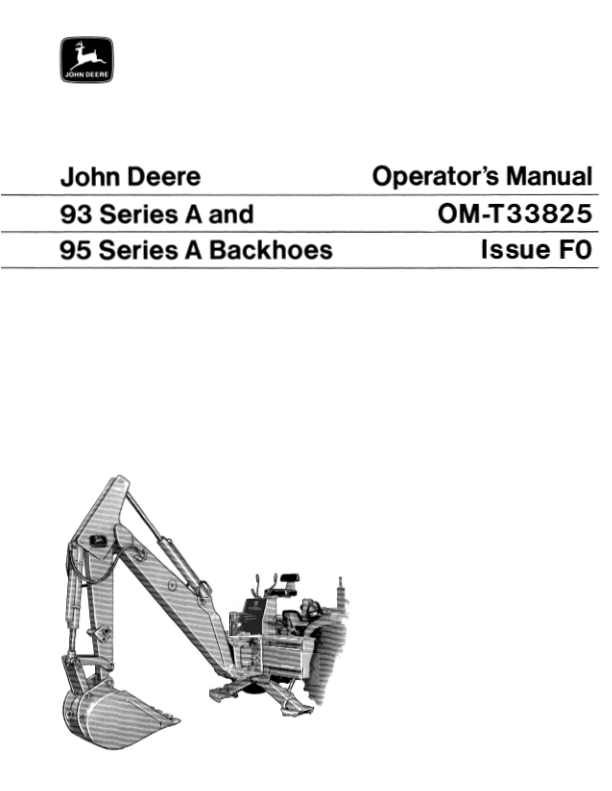 John Deere 93A, 94A Attachments Operator’s Manuals (OMT33825) Workshop Guide