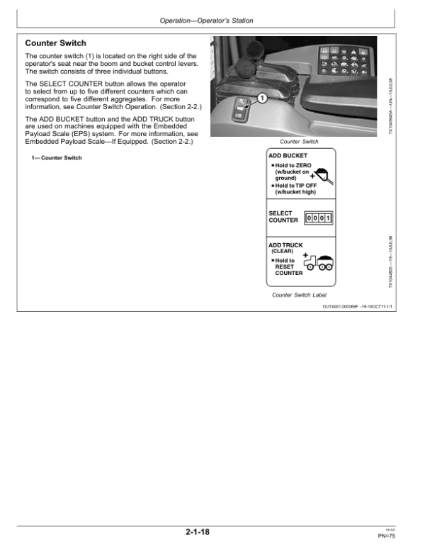 John Deere 624K Loaders Operator’s Manuals (OMT344166) Workshop Guide