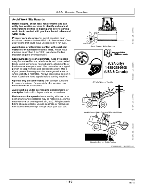 John Deere 644K Loaders Operator’s Manuals (OMT344174) Workshop Guide