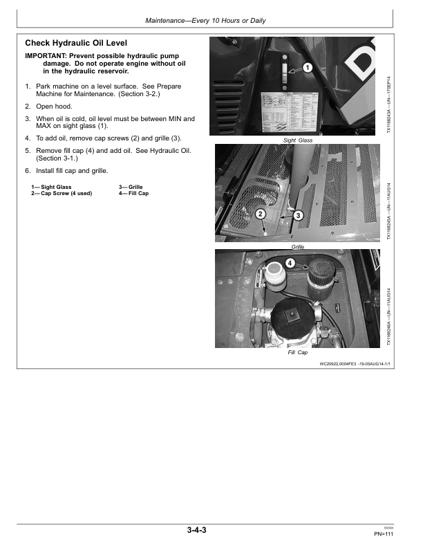 John Deere 244K, 244K-II, 324K Loaders Operator’s Manuals (OMT349747X19) Workshop Guide