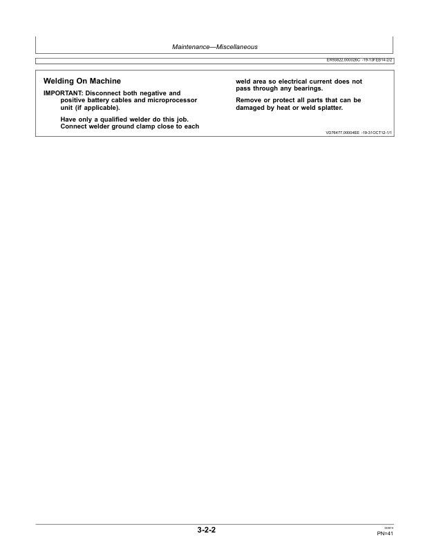 John Deere RC60B, RC72B, RC78B Worksite Pro Attachments Operator’s Manuals (OMT349812X19) Workshop Guide
