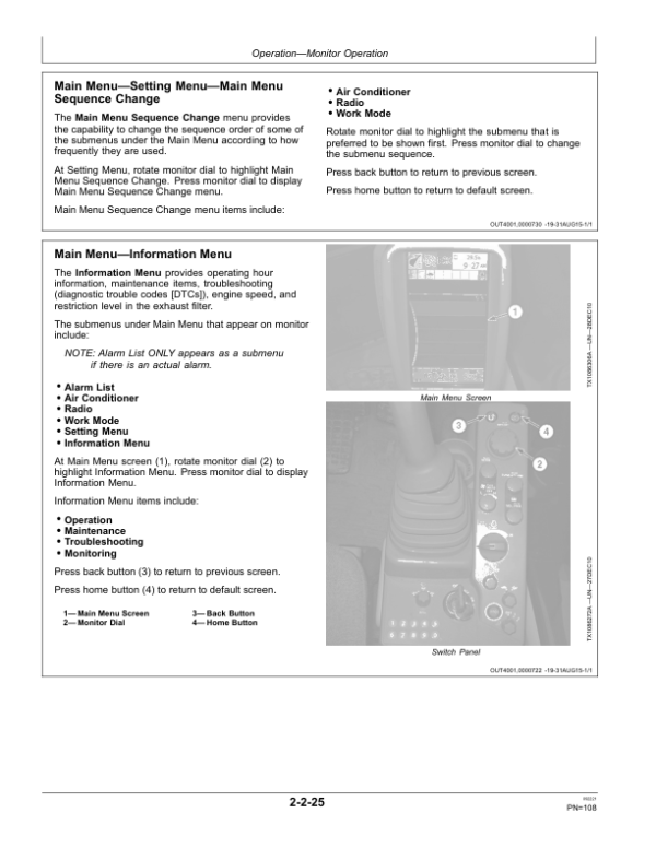 John Deere 350GLC Excavators Operator’s Manuals (OMT351368X19) Workshop Guide