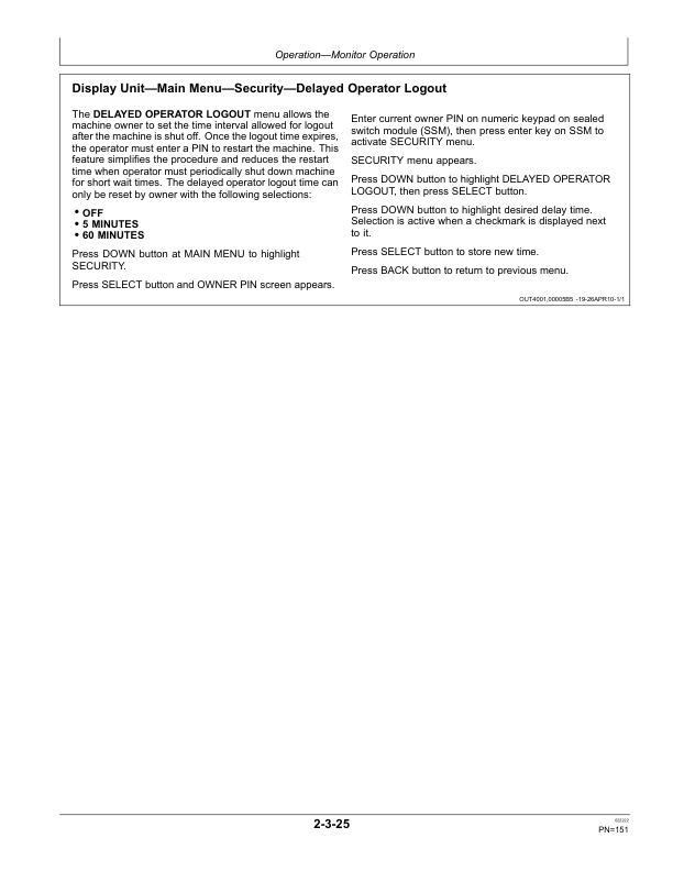 John Deere 844K SERIES II Loaders Operator’s Manuals (OMT351580X19) Workshop Guide