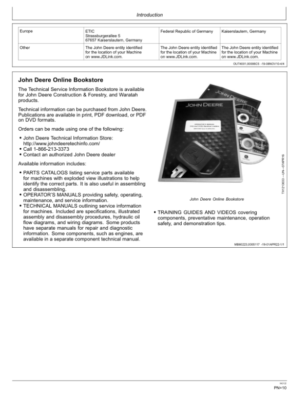 John Deere 470GLC Excavators Operator’s Manuals (OMT352329) Workshop Guide