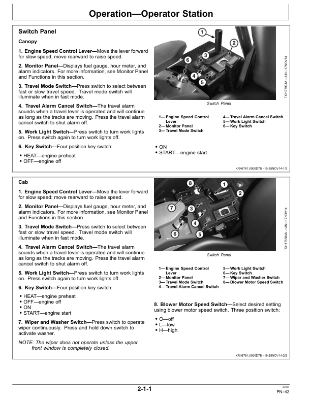 John Deere 26G Excavators Operator’s Manuals (OMT361084X19) Workshop Guide