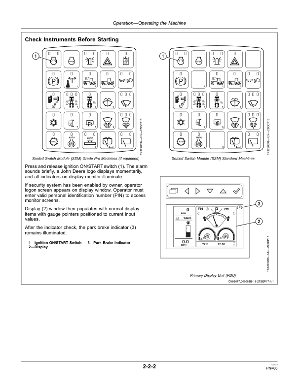 John Deere 870G, 870GP, 872G, 872GP Motor Graders Operator’s Manuals (OMT363024X19) Workshop Guide