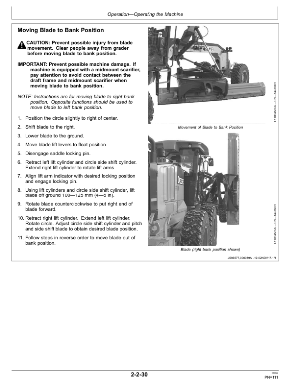 John Deere 772G Motor Graders Operator’s Manuals (OMT380597X19) Workshop Guide