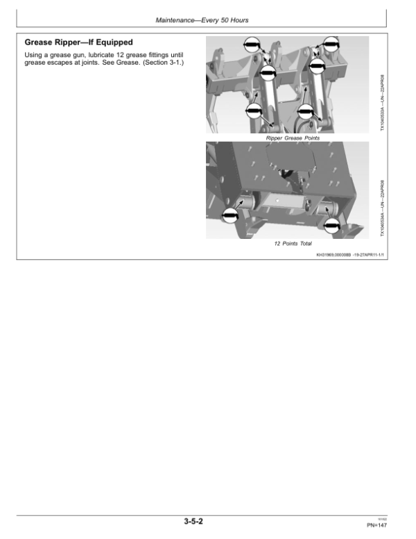 John Deere 750J-II Crawler Dozers Operator’s Manuals (OMT384322X19) Workshop Guide