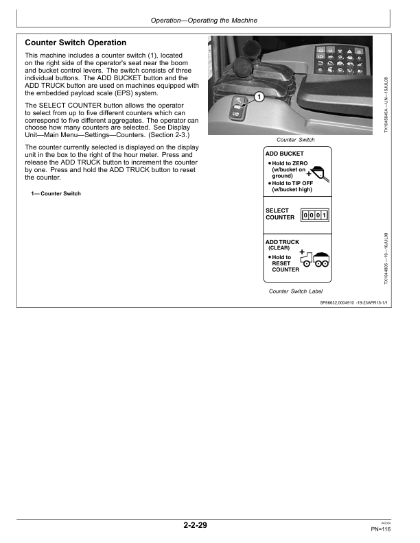 John Deere 624K SERIES II Loaders Operator’s Manuals (OMT387132X19) Workshop Guide