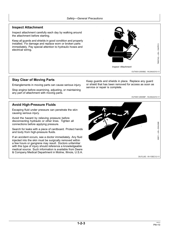John Deere PA40 Worksite Pro Attachments Operator’s Manuals (OMT388776X19) Workshop Guide
