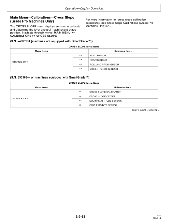 John Deere 770G, 770GP, 772G, 772GP Motor Graders Operator’s Manuals (OMT390949X19) Workshop Guide