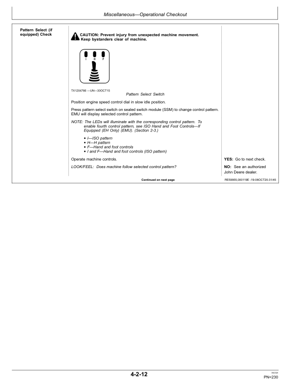 John Deere 331G, 333G Skid Steers Operator’s Manuals (OMT394559X19) Workshop Guide