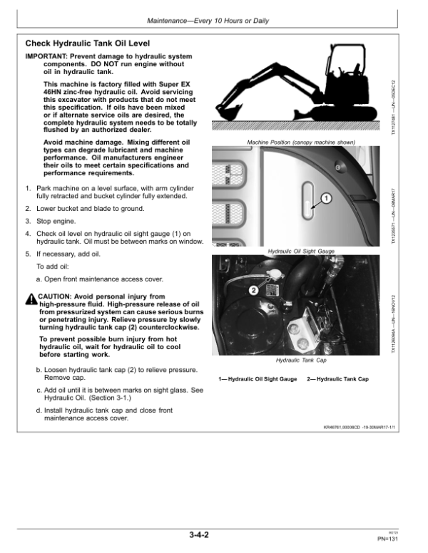 John Deere 30G Excavators Operator’s Manuals (OMT398500X19) Workshop Guide
