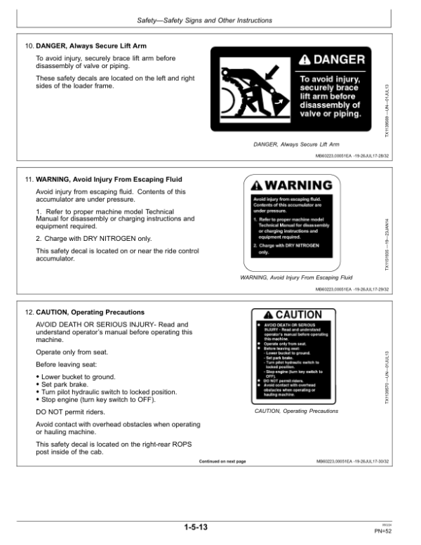 John Deere 204L, 304L Loaders Operator’s Manuals (OMT401205X19) Workshop Guide