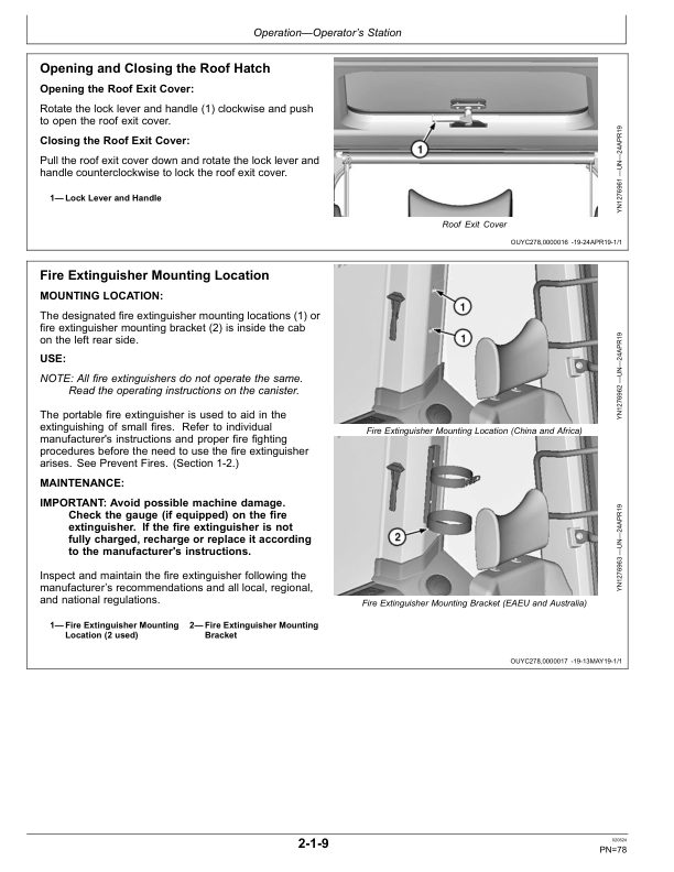 John Deere E330LC, E360 Excavators Operator’s Manuals (OMT401302X19) Workshop Guide