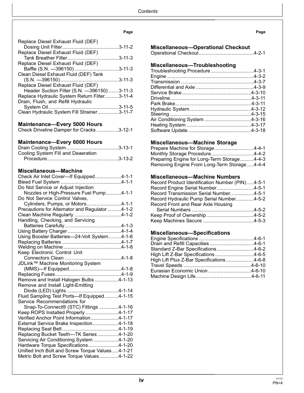 John Deere 544L Loaders Operator’s Manuals (OMT406388X19) Workshop Guide